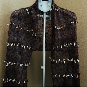 Handmade Wool Mohair Mohair Shawl 22”x68”